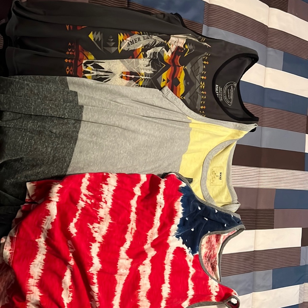 3 mens American Eagle tank tops size S